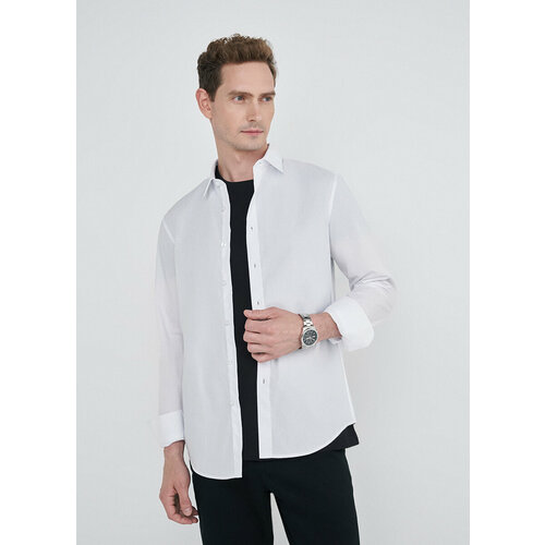 мужская рубашка с длинным рукавом o’stin, белая