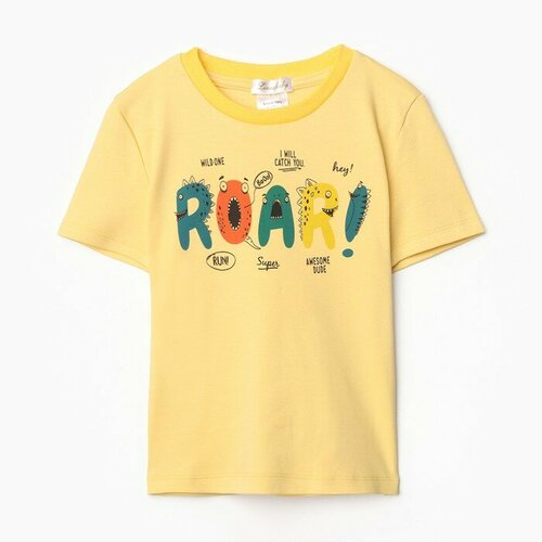 футболка linas baby для девочки, желтая