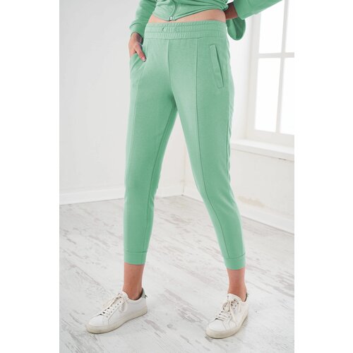 женские брюки джоггеры relax mode, зеленые