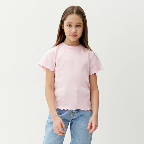 футболка minaku для девочки, розовая