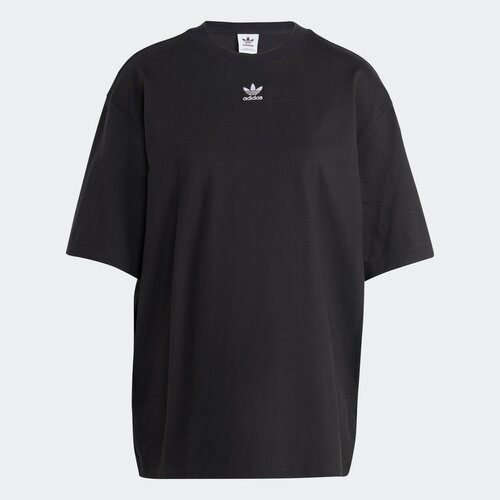 женская футболка с коротким рукавом adidas, черная