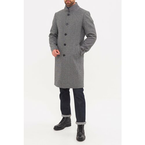 мужское шерстяное пальто misteks design, серое