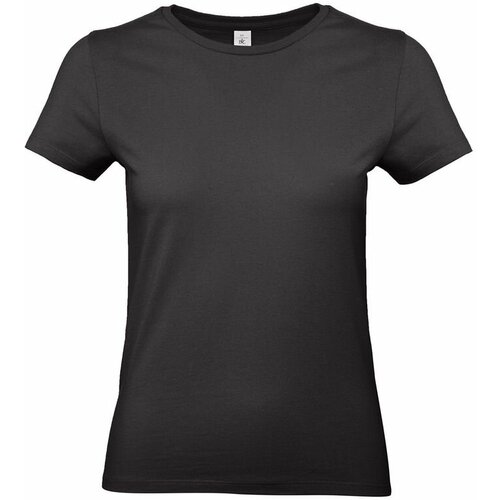 женская футболка b&c collection, черная