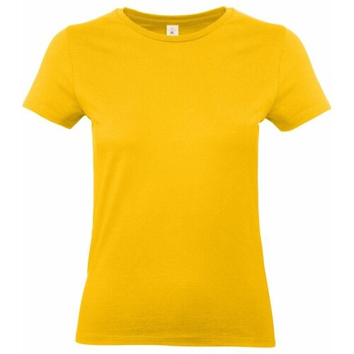 женская футболка b&c collection, желтая