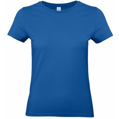 женская футболка b&c collection, синяя