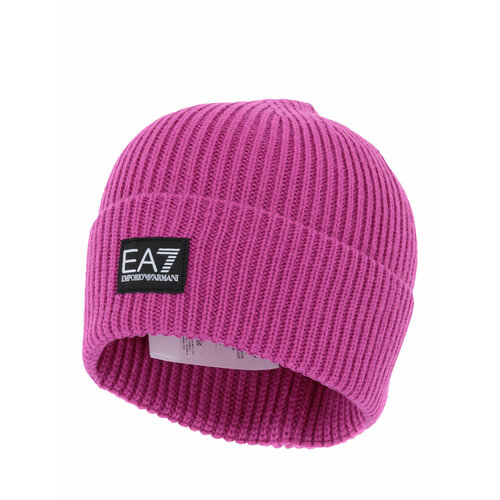 женская шапка ea7, розовая