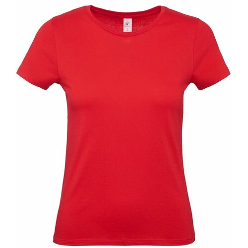 женская футболка b&c collection, красная