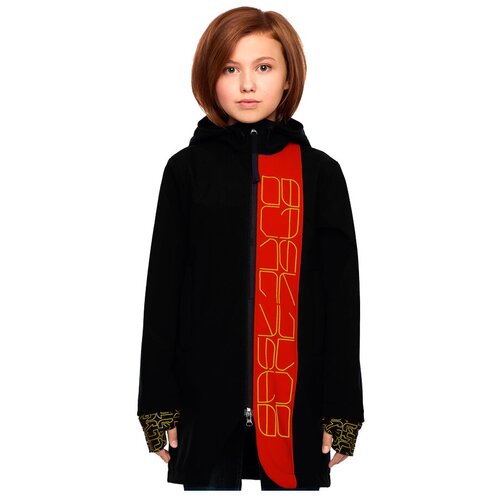 куртка удлиненные bask juno для девочки, черная
