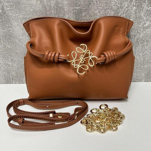 женская кожаные сумка китай, коричневая