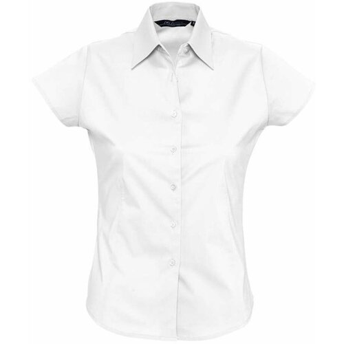 женская рубашка с коротким рукавом sol’s, белая