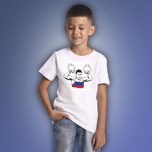 спортивные футболка aika для мальчика, белая