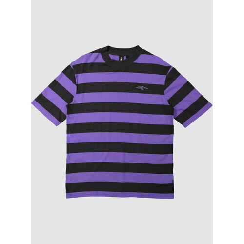 мужская футболка в полоску quiksilver, фиолетовая