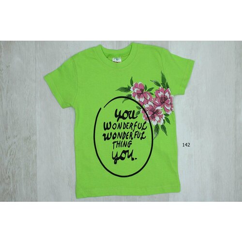 футболка с коротким рукавом mimic для девочки, зеленая