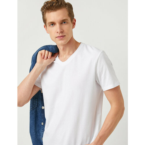 мужская футболка koton, белая