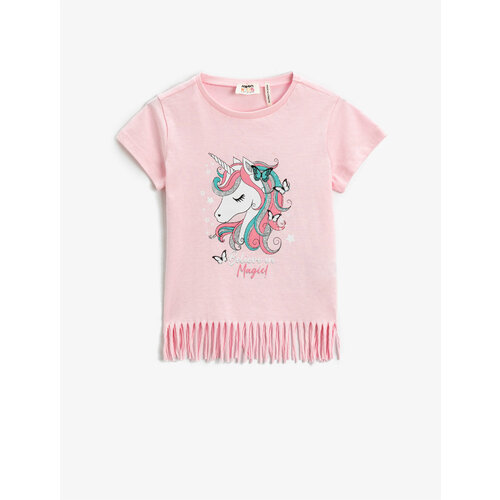 футболка koton для девочки, розовая