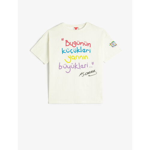 футболка koton для девочки, бежевая