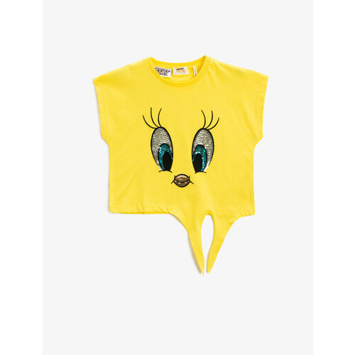 футболка koton для девочки, желтая