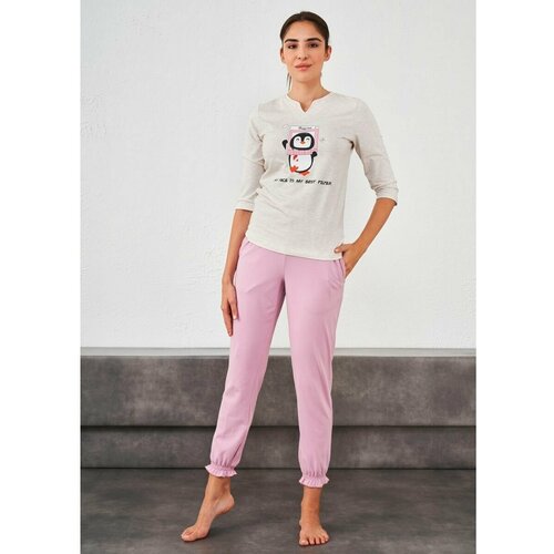 женские брюки джоггеры relax mode, розовые