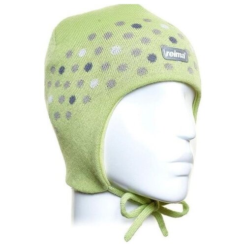 вязаные шапка reima для девочки, зеленая