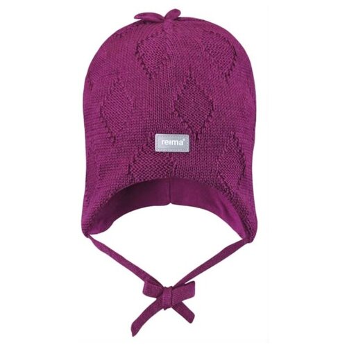 вязаные шапка reima для девочки, фиолетовая