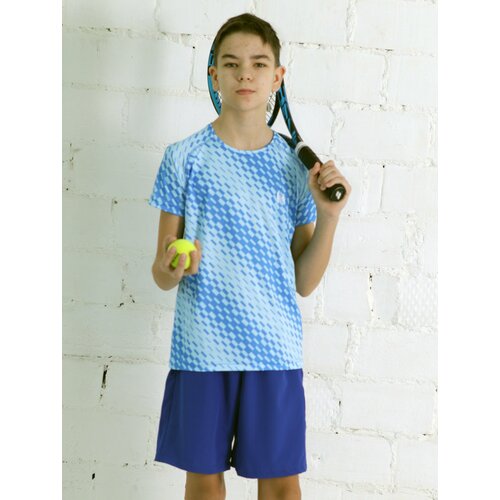 спортивные футболка kenaris для мальчика, голубая
