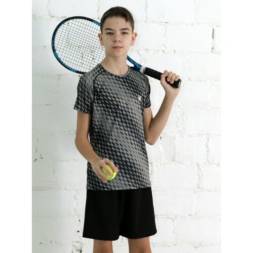 спортивные футболка kenaris для мальчика, черная