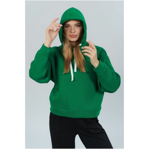 женская толстовка с капюшоном 365 clothes, зеленая