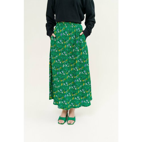 женская юбка-трапеции vosq, зеленая
