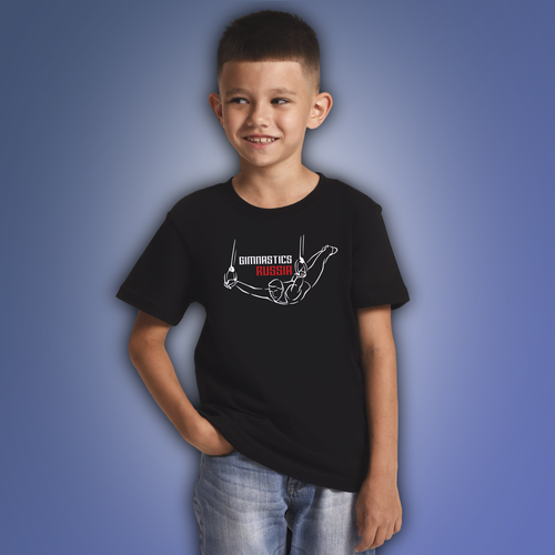 спортивные футболка aika для мальчика, черная