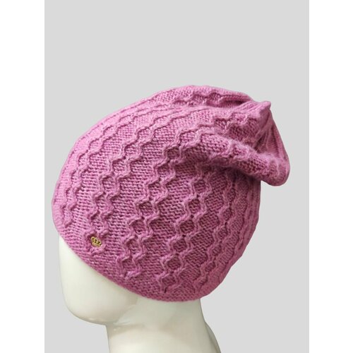 женская шерстяные шапка мегашапка, розовая