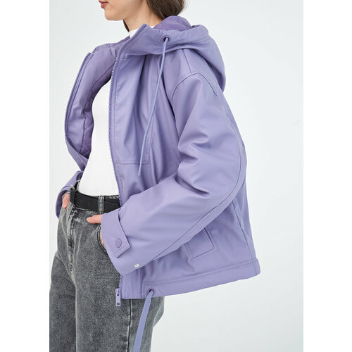 женская джинсовые куртка funday, фиолетовая