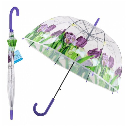 женский зонт мультидом, фиолетовый