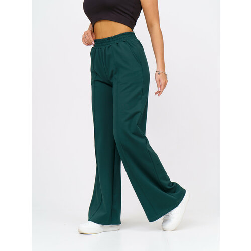женские брюки с высокой посадкой buy-tex, зеленые