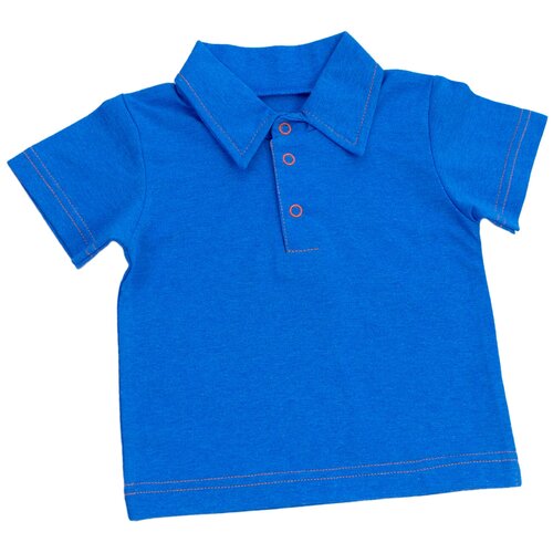 поло с коротким рукавом алиса для мальчика, синее
