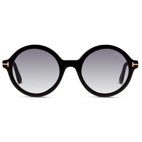 женские круглые солнцезащитные очки tom ford, черные