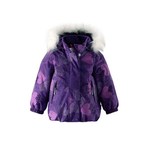 куртка с капюшоном reima для девочки, фиолетовая