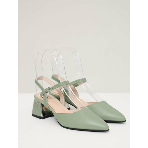 женские туфли на каблуке sg collection, зеленые
