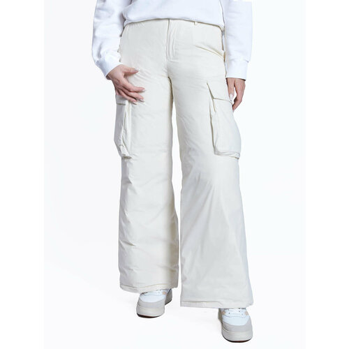 женские брюки карго after label, белые