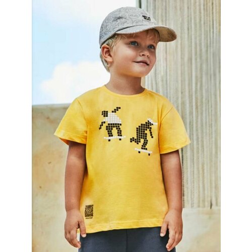 футболка mayoral для мальчика, желтая