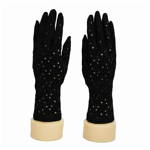 женские длинные перчатки kamukamu, черные