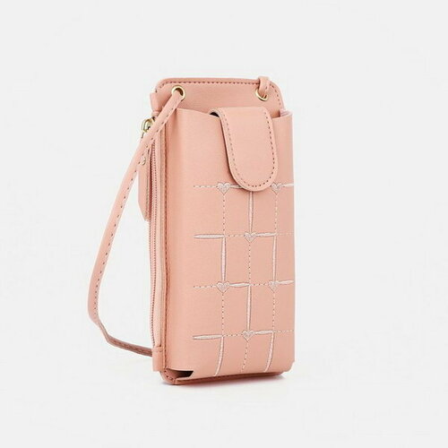 женская кожаные сумка сима-ленд, розовая