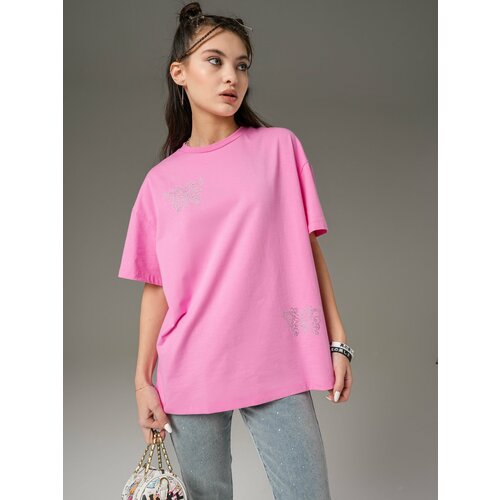 спортивные футболка nota bene для девочки, розовая