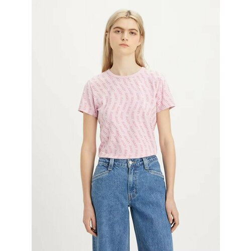 женская футболка с коротким рукавом levi’s®, розовая
