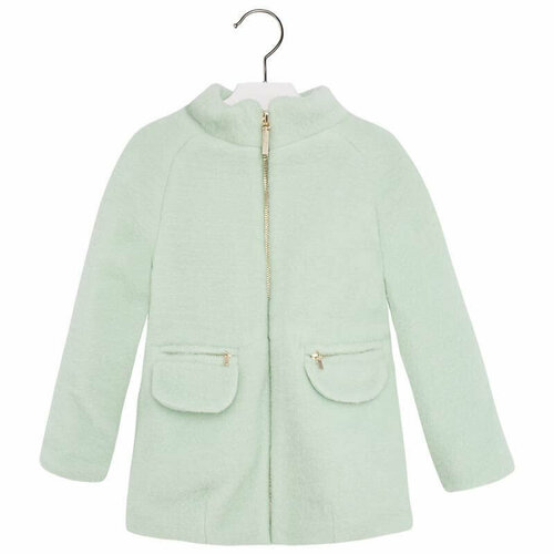 шерстяное пальто mayoral для девочки, зеленое