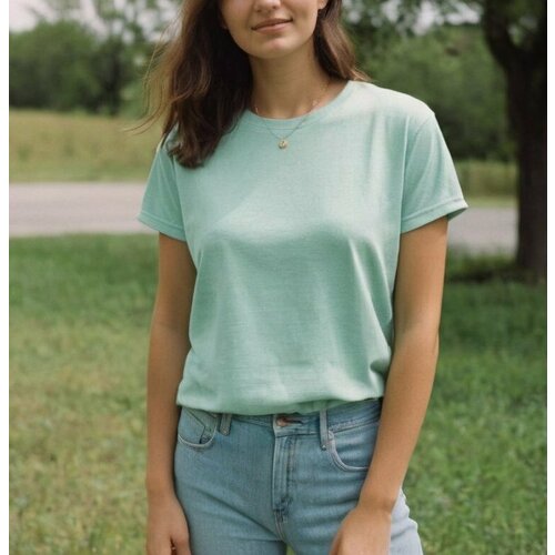 женская футболка opthemp, зеленая
