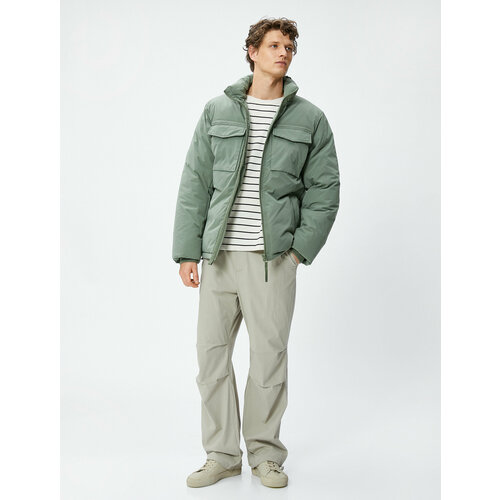 мужская джинсовые куртка koton, зеленая