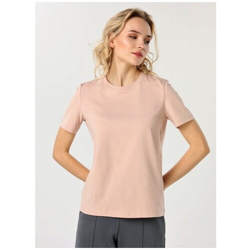 женская футболка с круглым вырезом high temp, розовая