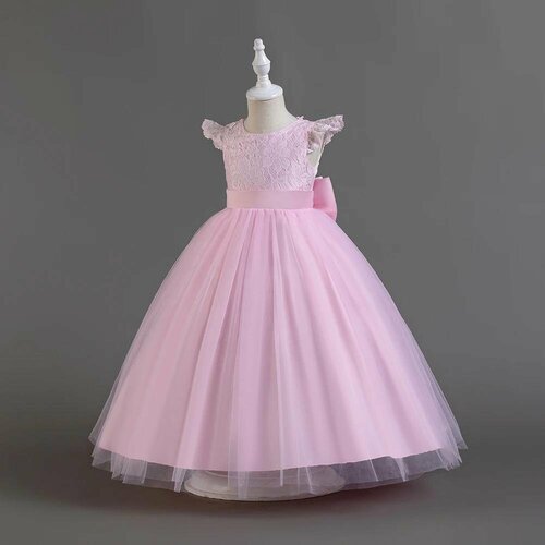 кружевные платье max garment для девочки, розовое