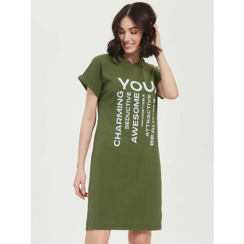 женское платье-футболки lesnikova design, зеленое
