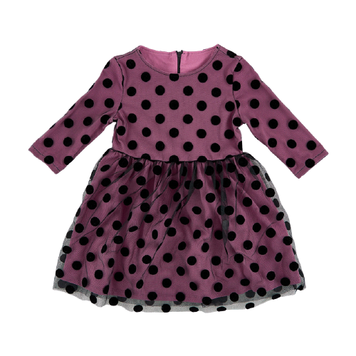 платье в горошек mini maxi для девочки, фиолетовое